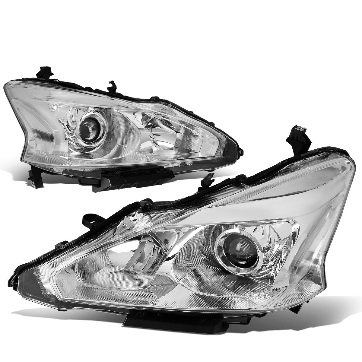 FAROS 13-15 NISSAN ALTIMA - H11 LOW BEAM / H9 HIGH BEAM - CHROME HOUSING / CLEAR CORNER