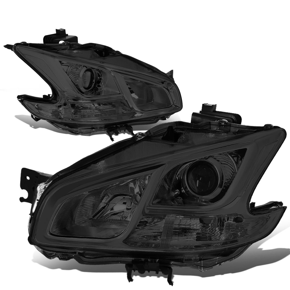 FAROS 09-14 NISSAN MAXIMA W/ HALOGEN HEADLIGHTS - PROJECTOR - 9005 HIGH BEAM / H11 LOW BEAM - SMOKE HOUSING / CLEAR CORNER