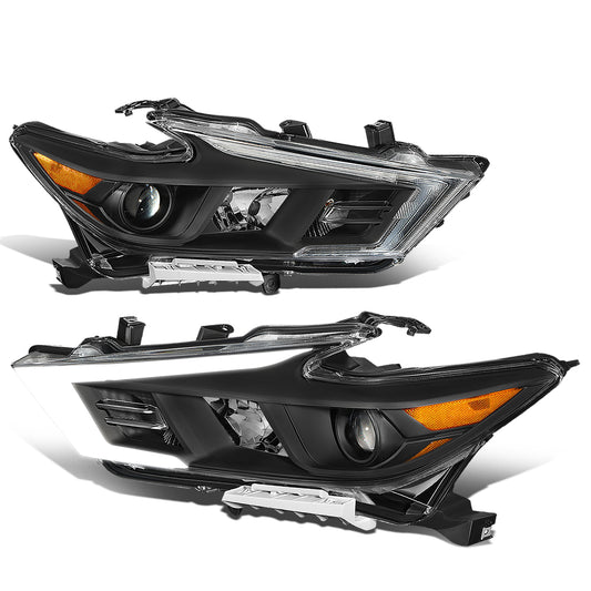 FAROS 16-18 NISSAN MAXIMA - FITS S, SL, SV MODELS W/ HALOGEN HEADLIGHTS ONLY - PROJECTOR LOW BEAM- H9 HIGH / H11 LOW BEAM - BLACK HOUSING / AMBER CORNER
