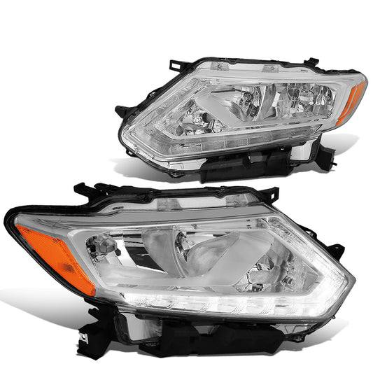 FAROS 14-16 NISSAN ROGUE - ONLY FITS MODELS W/ HALOGEN HEADLIGHTS - H11 LOW BEAM / H9 HIGH BEAM - CHROME HOUSING / AMBER CORNER