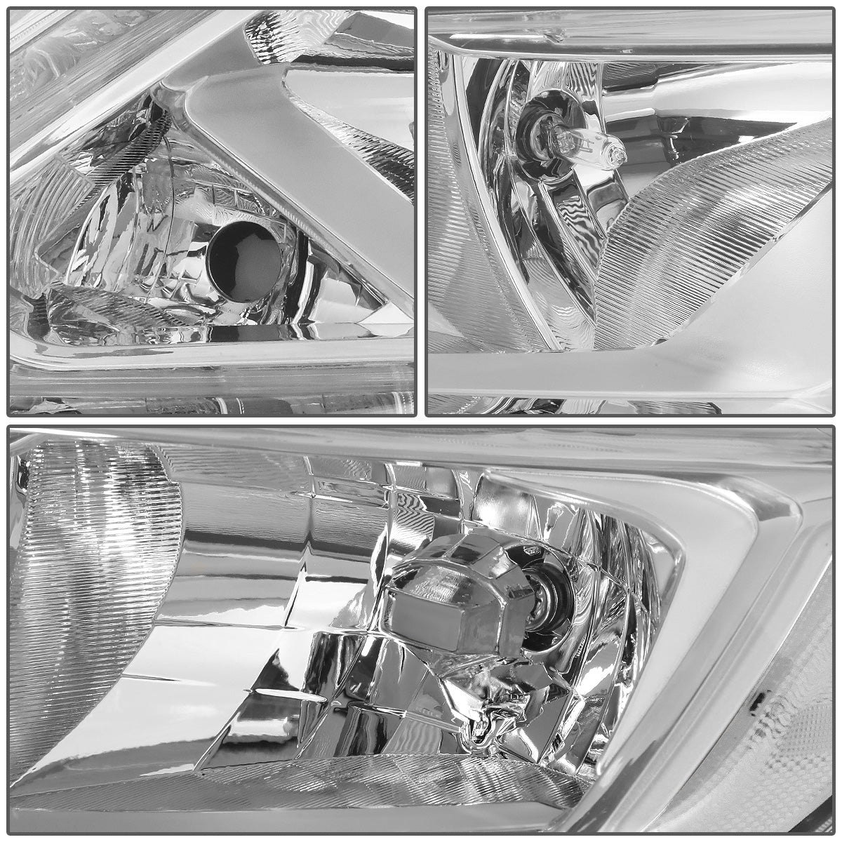 FAROS 14-16 NISSAN ROGUE - ONLY FITS MODELS W/ HALOGEN HEADLIGHTS - H11 LOW BEAM / H9 HIGH BEAM - CHROME HOUSING / CLEAR CORNER