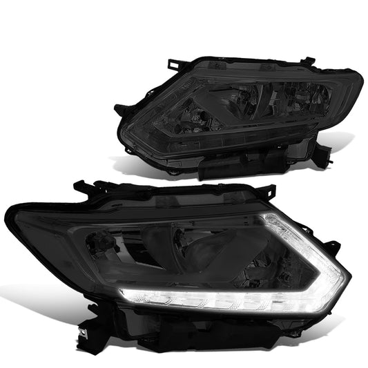FAROS 14-16 NISSAN ROGUE - ONLY FITS MODELS W/ HALOGEN HEADLIGHTS - H11 LOW BEAM / H9 HIGH BEAM - SMOKE HOUSING / CLEAR CORNER