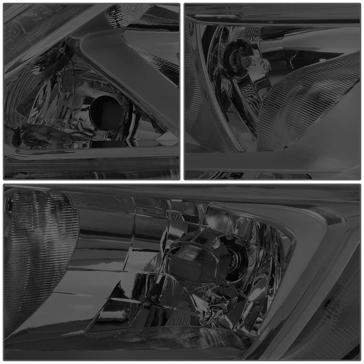 FAROS 14-16 NISSAN ROGUE - ONLY FITS MODELS W/ HALOGEN HEADLIGHTS - H11 LOW BEAM / H9 HIGH BEAM - SMOKE HOUSING / CLEAR CORNER