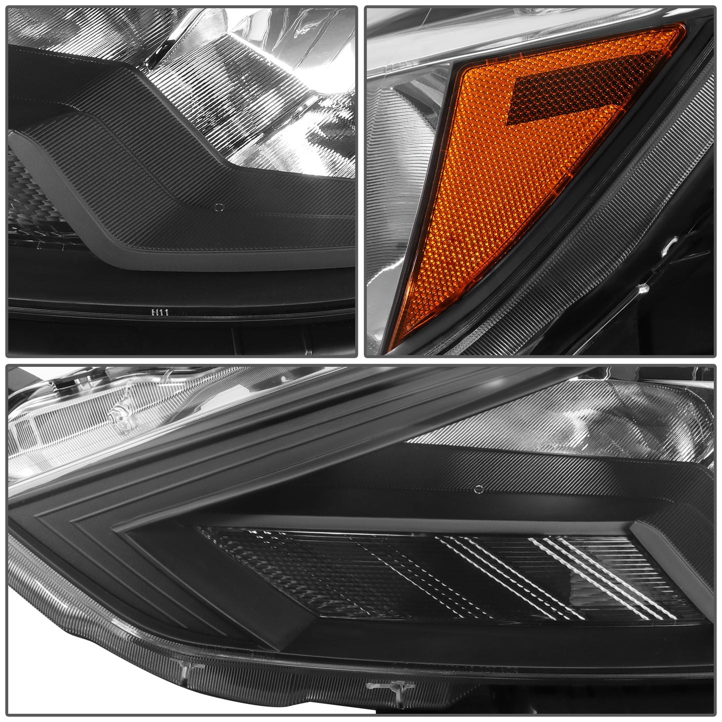 FAROS 16-18 NISSAN SENTRA - FITS MODELS W/ FACTORY HALOGEN HEADLIGHTS - OE STYLE - H11 LOW BEAM / H9 HIGH BEAM - BLACK HOUSING / AMBER CORNER