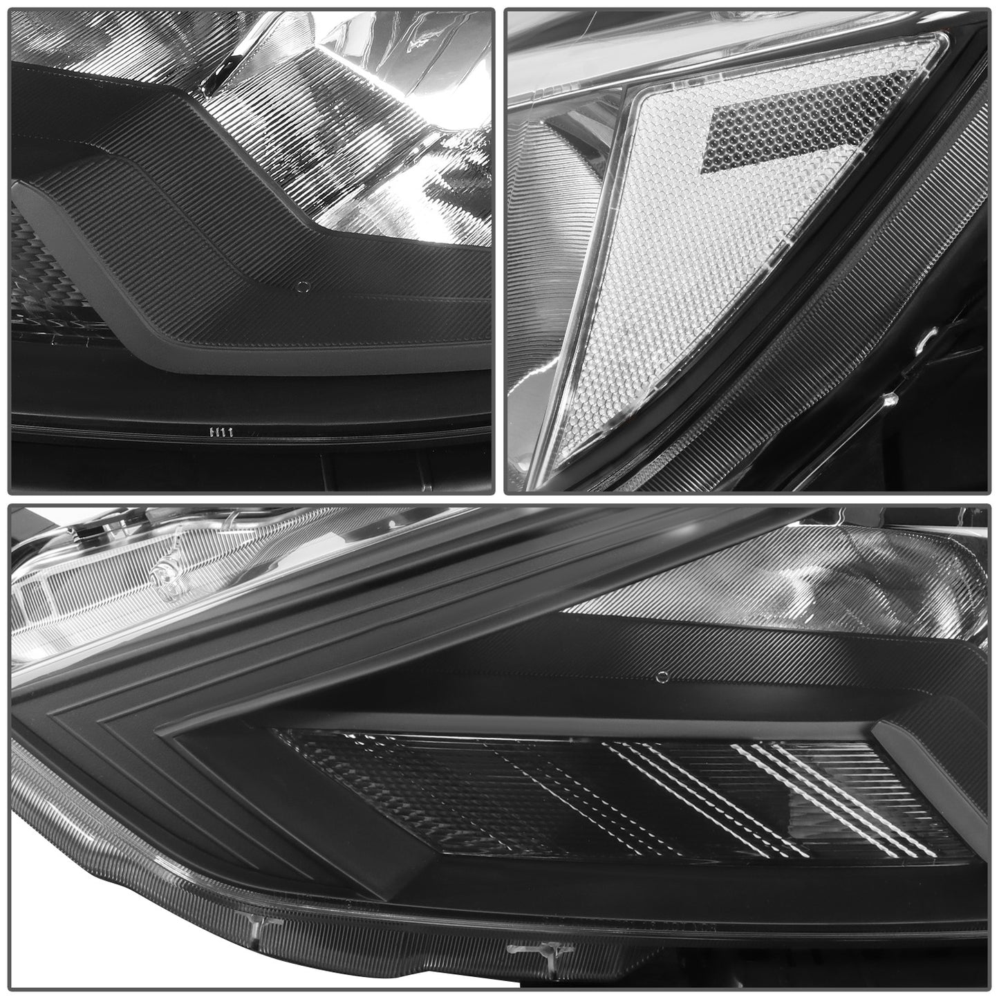 FAROS 16-18 NISSAN SENTRA - FITS MODELS W/ FACTORY HALOGEN HEADLIGHTS - OE STYLE - H11 LOW BEAM / H9 HIGH BEAM - BLACK HOUSING / CLEAR CORNER