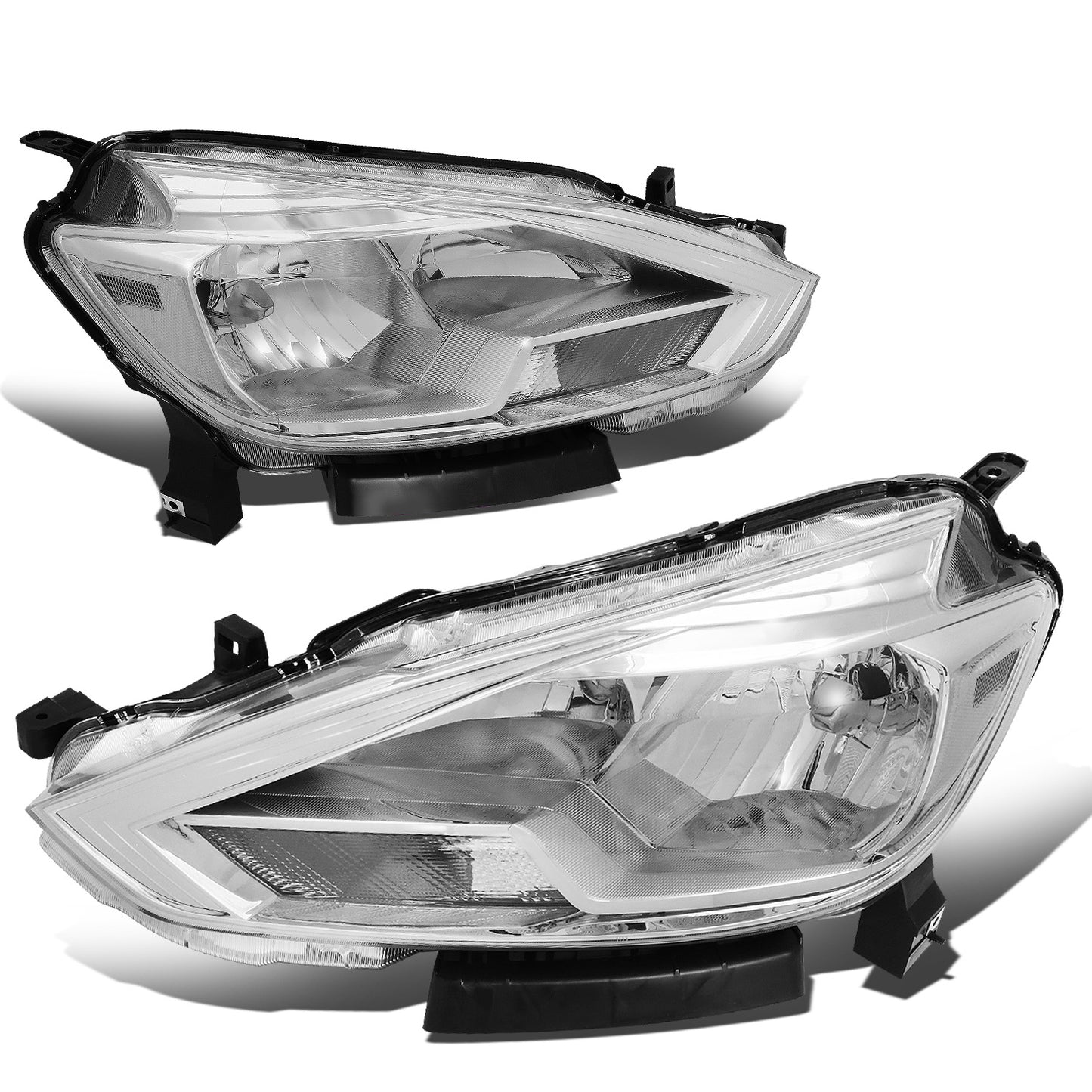 FAROS 16-18 NISSAN SENTRA - FITS MODELS W/ FACTORY HALOGEN HEADLIGHTS - OE STYLE - H11 LOW BEAM / H9 HIGH BEAM - CHROME HOUSING / CLEAR CORNER