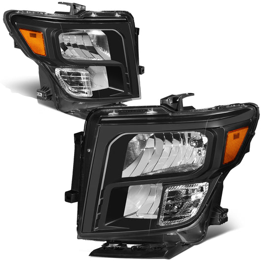 FAROS 17-22 NISSAN TITAN / 16-22 NISSAN TITAN XD - FITS MODELS W/ HALOGEN HEADLIGHTS ONLY - OE STYLE - H11 LOW BEAM / 9005 HIGH BEAM / 2825 SIDE MARKER / 7444NA TURN SIGNAL - BLACK HOUSING / AMBER CORNER