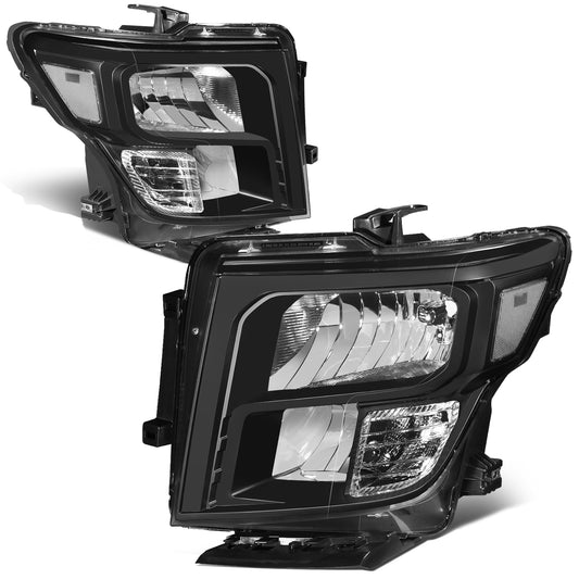FAROS 17-22 NISSAN TITAN / 16-22 NISSAN TITAN XD - FITS MODELS W/ HALOGEN HEADLIGHTS ONLY - OE STYLE - H11 LOW BEAM / 9005 HIGH BEAM / 2825 SIDE MARKER / 7444NA TURN SIGNAL - BLACK HOUSING / CLEAR CORNER