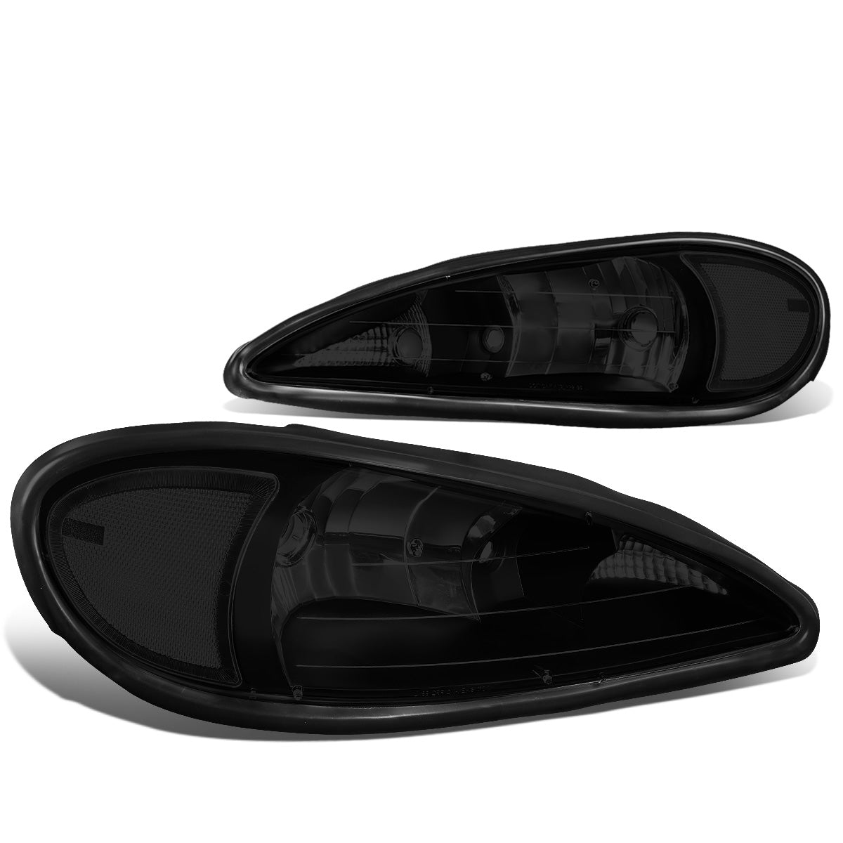 FAROS 99-05 PONTIAC GRAND AM - 9007 HIGH BEAM / LOW BEAM - BLACK HOUSING / SMOKE LENS / CLEAR CORNER