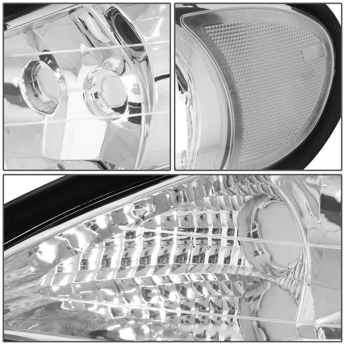 FAROS 99-05 PONTIAC GRAND AM - 9007 HIGH BEAM / LOW BEAM - CHROME HOUSING / CLEAR CORNER
