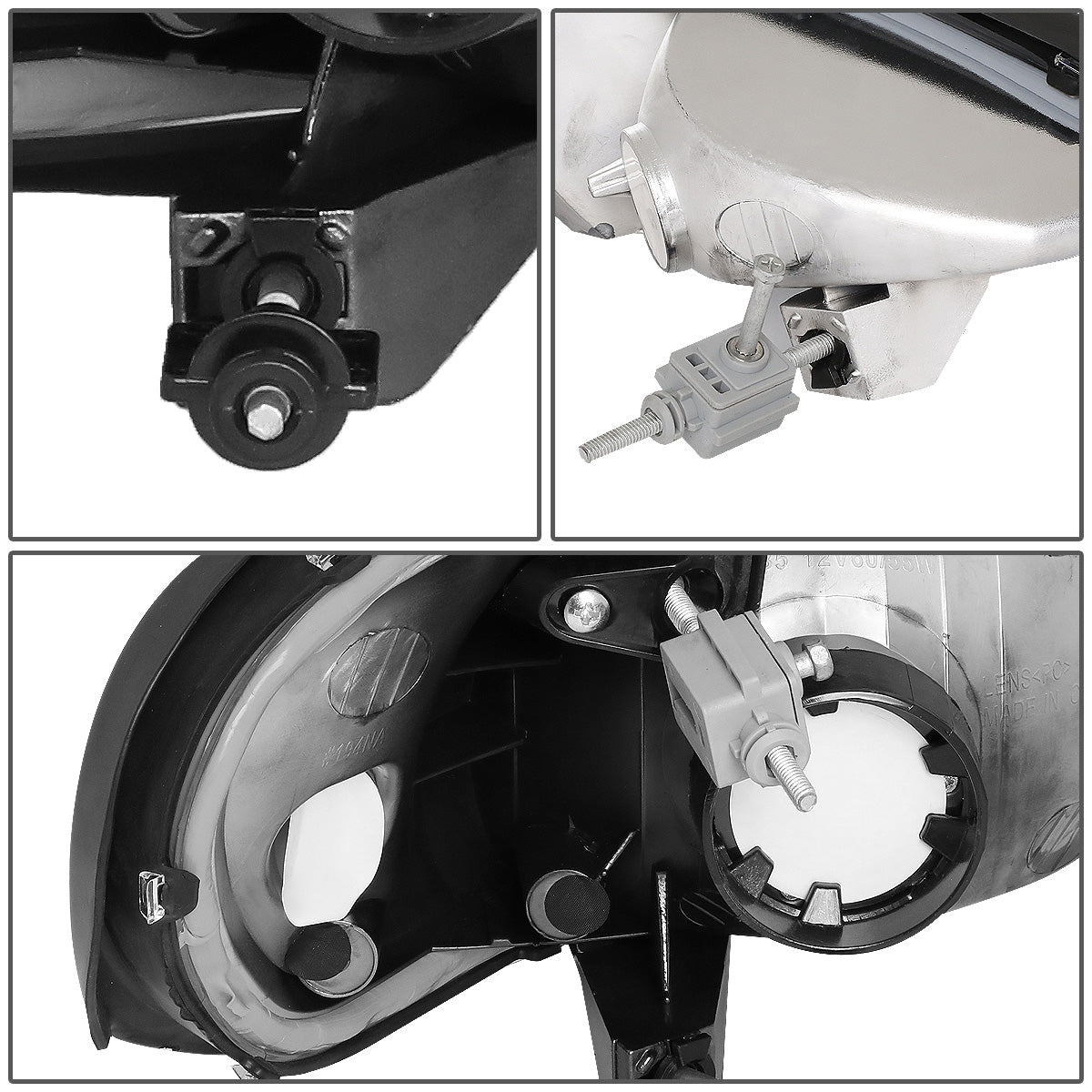 FAROS 99-05 PONTIAC GRAND AM - 9007 HIGH BEAM / LOW BEAM - CHROME HOUSING / CLEAR CORNER