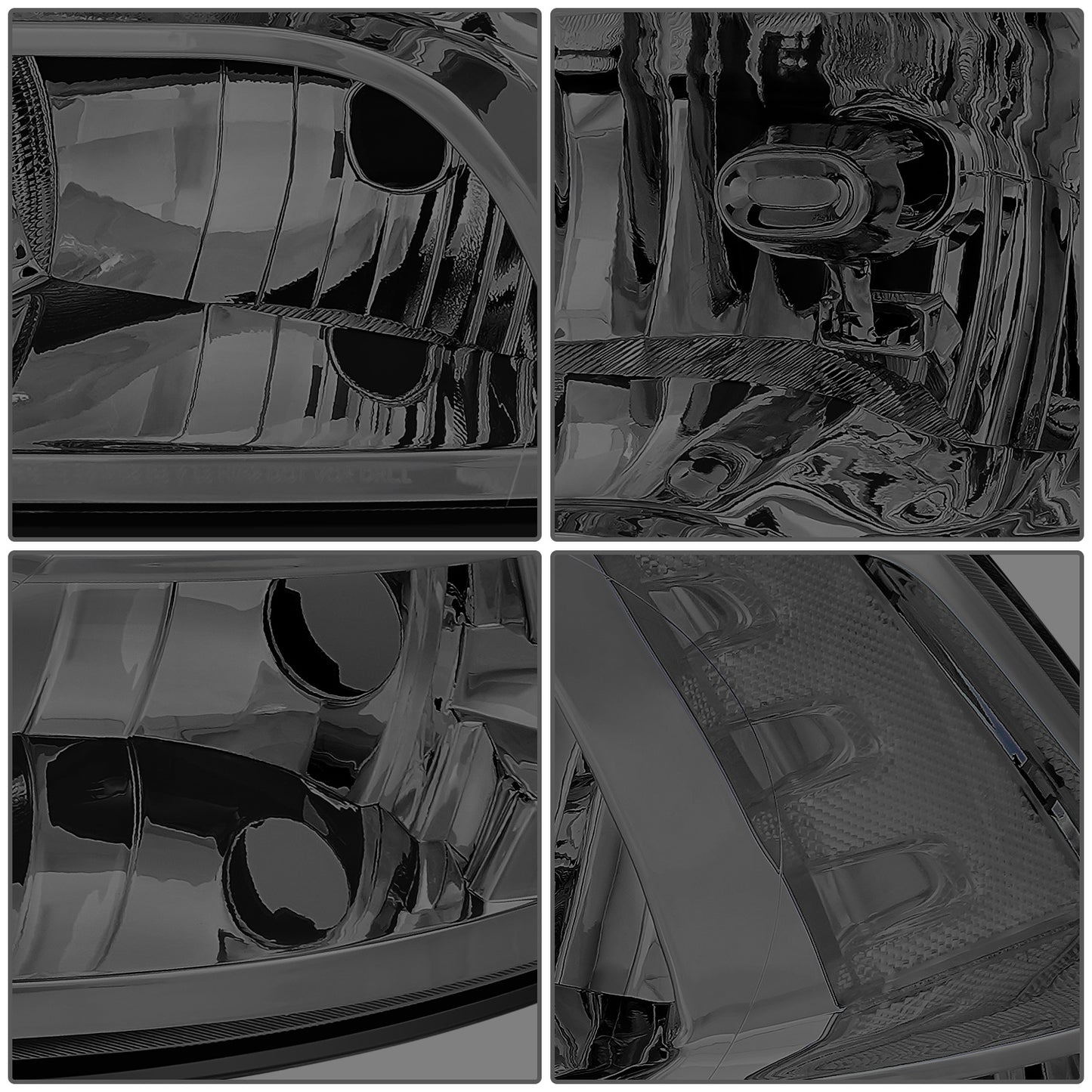 FAROS 09-10 DODGE RAM 1500 / 2010 DODGE RAM 2500 / 2010 DODGE RAM 3500 / 11-12 RAM 1500 / 11-12 RAM 2500 / 11-12 RAM 3500 - FITS MODELS WITH QUAD BEAM HALOGEN HEADLIGHTS - 9005 HIGH BEAM / H11 LOW BEAM / 3157NA TURN SIGNAL - SMOKED HOUSING / CLEAR CORNER