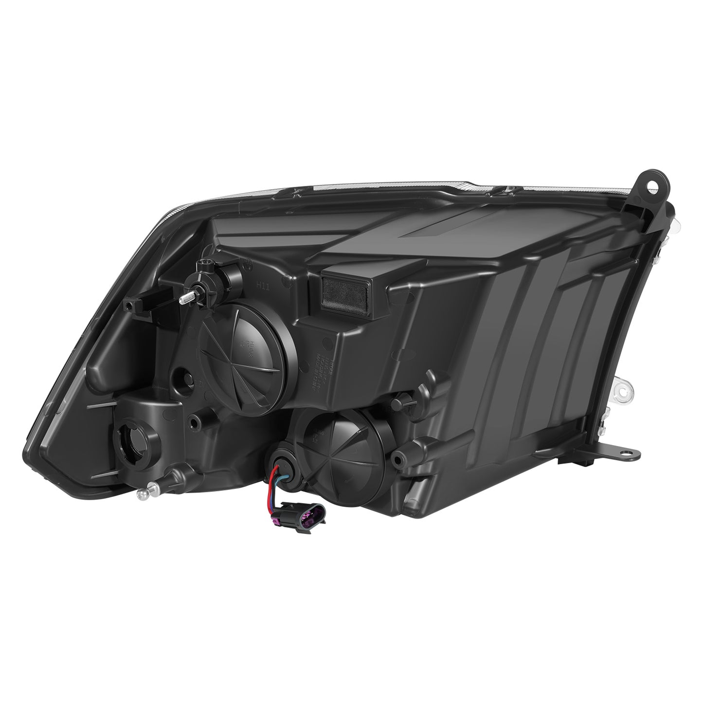 FAROS 09-10 DODGE RAM 1500 / 2010 DODGE RAM 2500 / 2010 DODGE RAM 3500 / 11-12 RAM 1500 / 11-12 RAM 2500 / 11-12 RAM 3500 - FITS MODELS WITH QUAD BEAM HALOGEN HEADLIGHTS - 9005 HIGH BEAM / H11 LOW BEAM / 3157NA TURN SIGNAL - SMOKED HOUSING / CLEAR CORNER