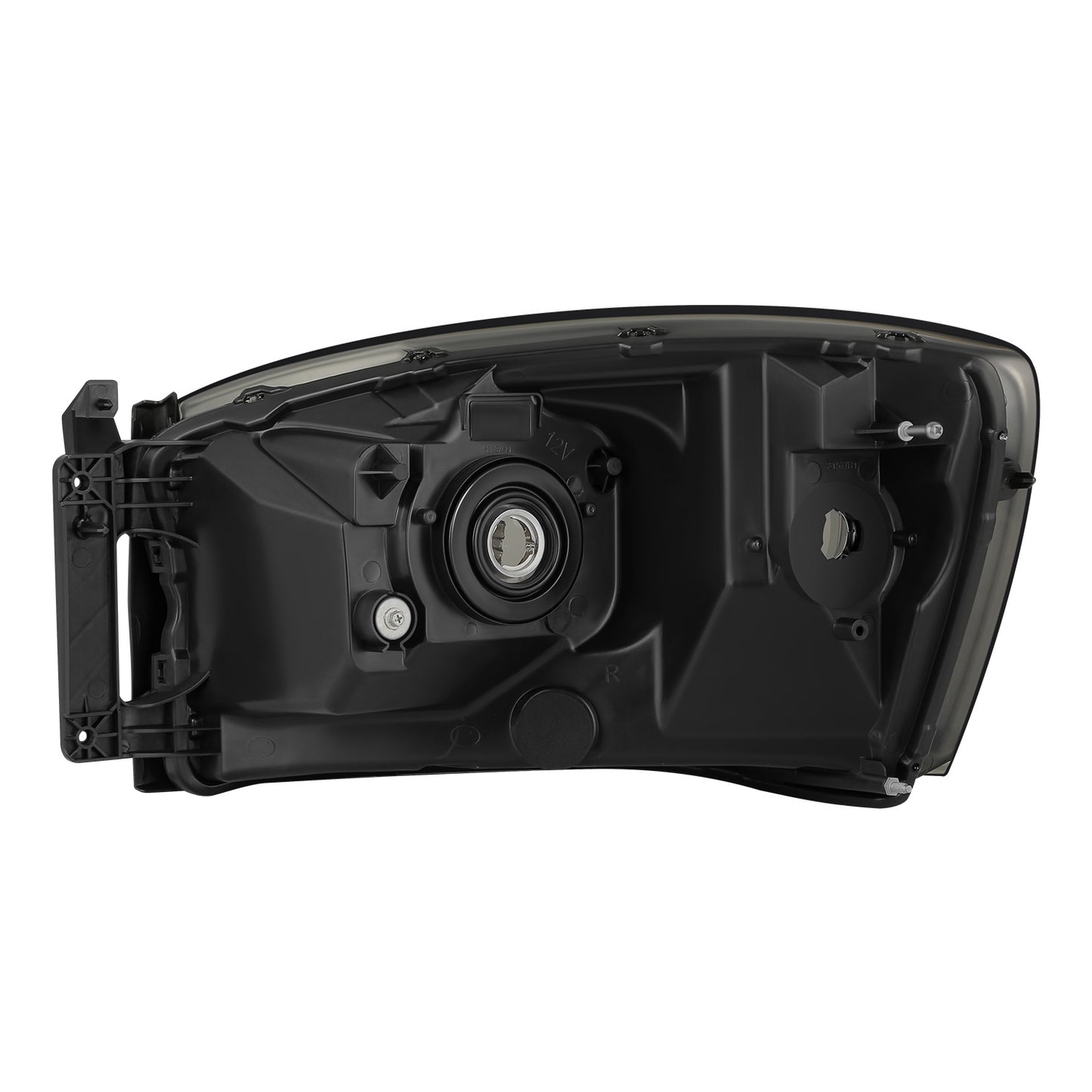 FAROS 06-08 DODGE RAM 1500 / 06-09 DODGE RAM 2500 , 3500 - FITS MODELS W/ HALOGEN HEADLAMPS ONLY - H13 LOW BEAM / HIGH BEAM - SMOKE LENS / CLEAR CORNER