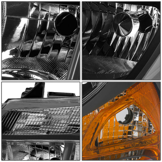 FAROS RAM PROMASTER 1500 2014-2022 / RAM PROMASTER 2500 2014-2022 / RAM PROMASTER 3500 2014-2022 - WITHOUT DAYTIME RUNNING LAMPS - OE STYLE - H7 LOW & HIGH BEAM / 2827 SIDE MARKER / 7443 TURN SIGNAL - BLACK HOUSING / AMBER CORNER