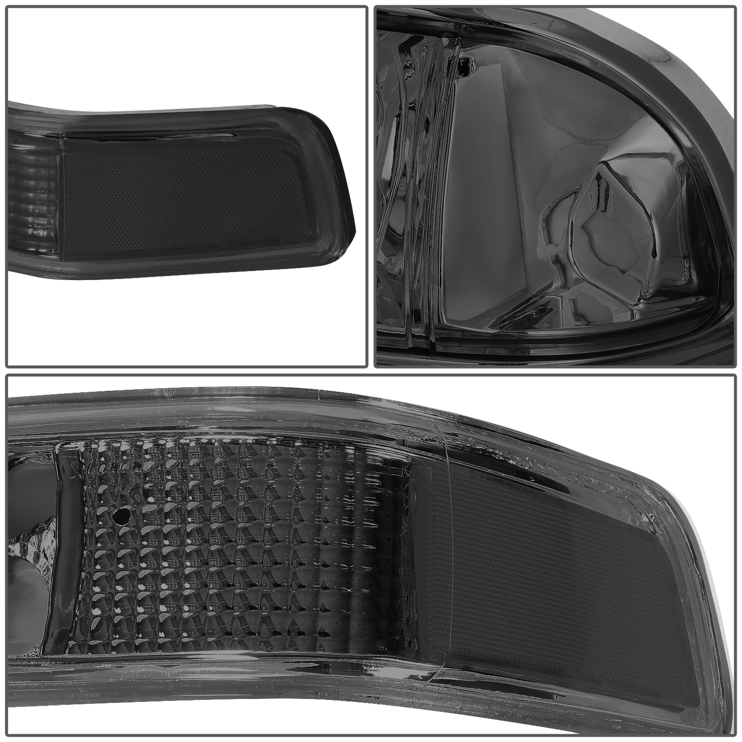 FAROS 98-04 CHEVY S10 / BLAZER - 4PC - 9006 LOW BEAM / 9005 HIGH BEAM - SMOKE HOUSING / CLEAR CORNER