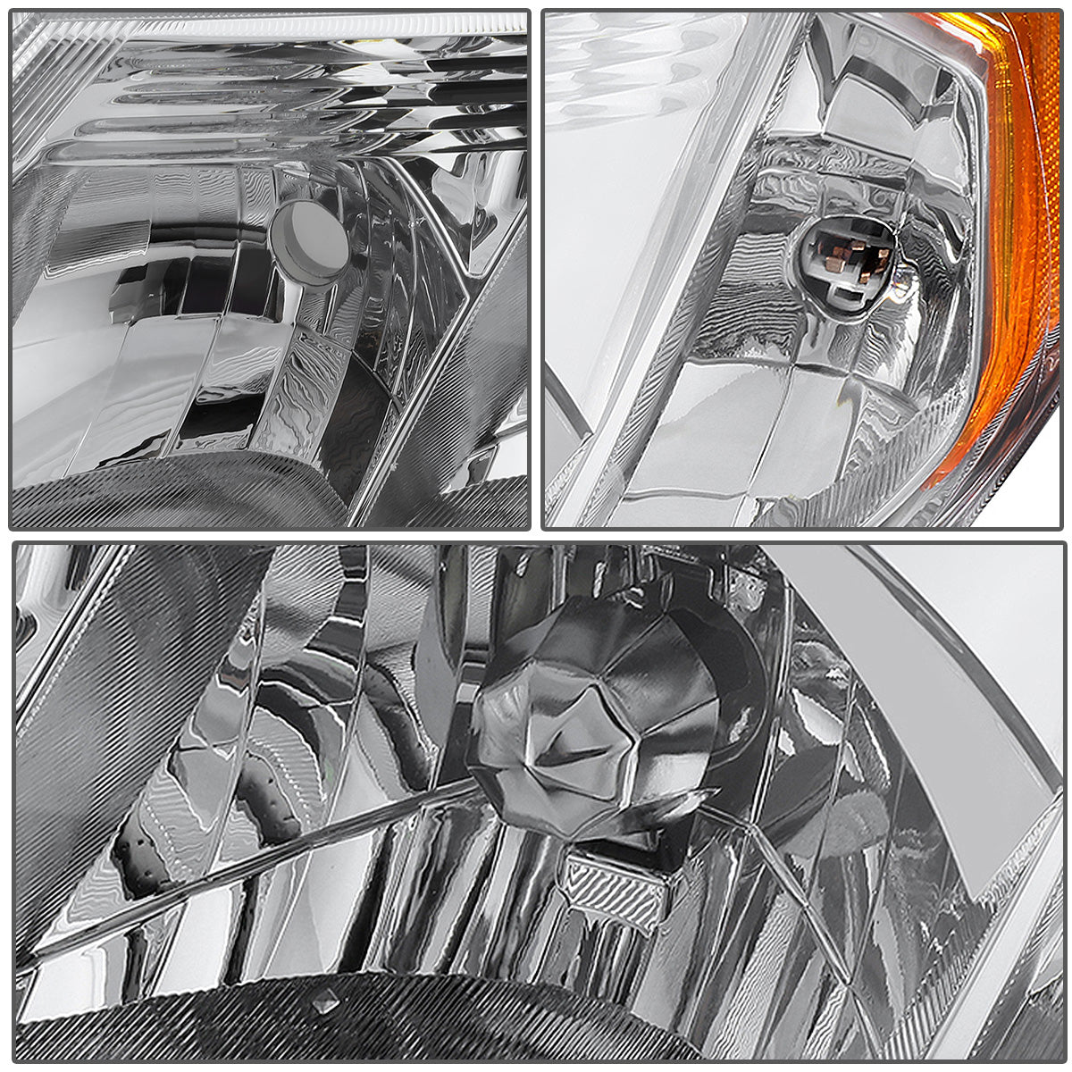 FAROS 09-13 SUBARU FORESTER - FITS MODELS W/ HALOGEN HEADLIGHTS ONLY - 9006 LOW BEAM / 9005 HIGH BEAM - CHROME HOUSING / AMBER CORNER