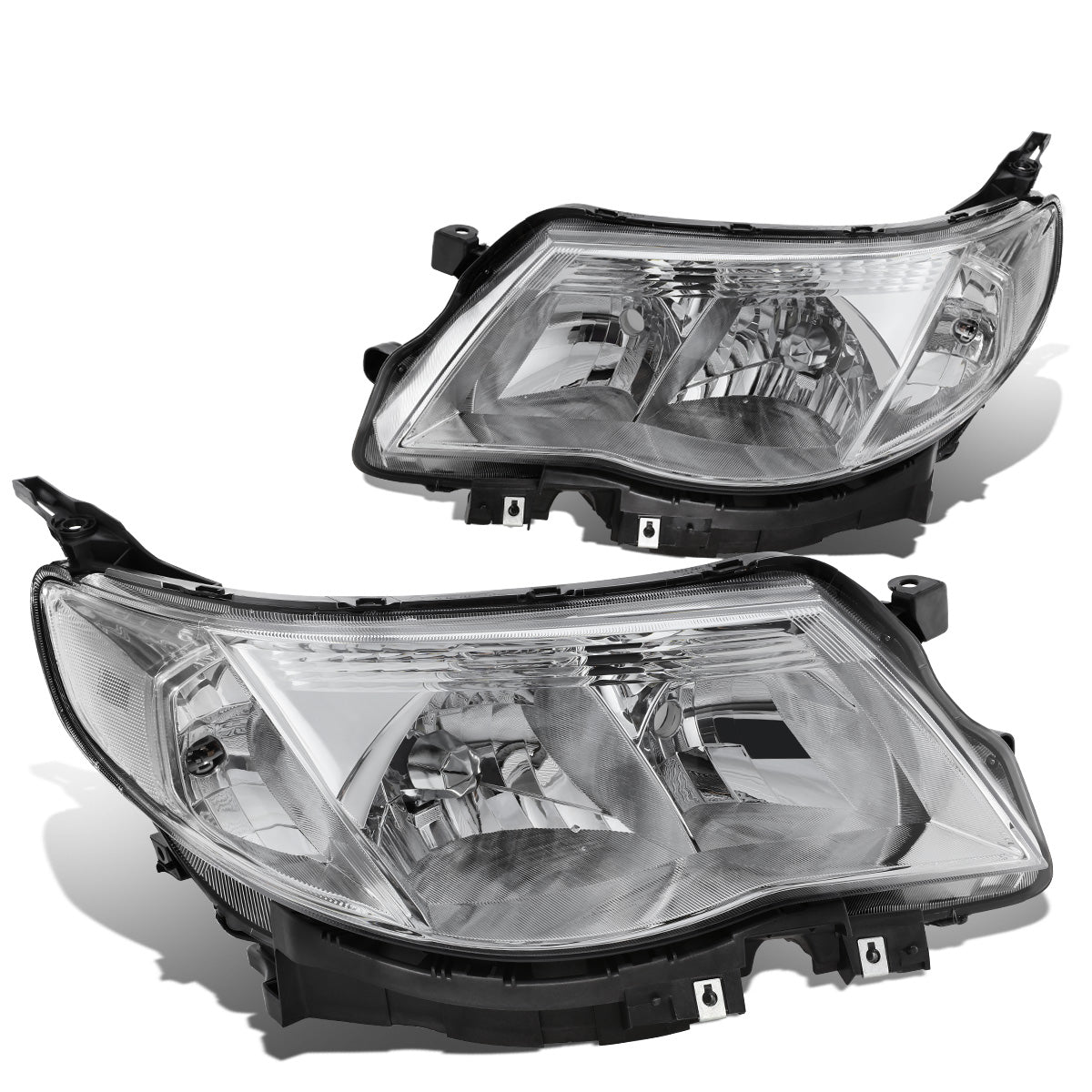 FAROS 09-13 SUBARU FORESTER - FITS MODELS W/ HALOGEN HEADLIGHTS ONLY - 9006 LOW BEAM / 9005 HIGH BEAM - CHROME HOUSING / CLEAR CORNER