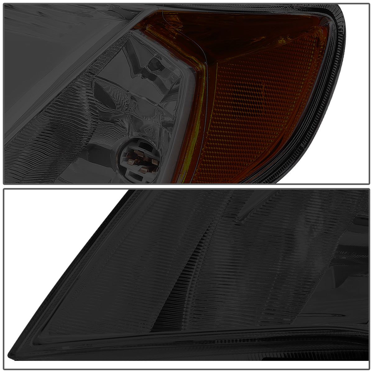 FAROS 09-13 SUBARU FORESTER - FITS MODELS W/ HALOGEN HEADLIGHTS ONLY - 9006 LOW BEAM / 9005 HIGH BEAM - SMOKE HOUSING / AMBER CORNER