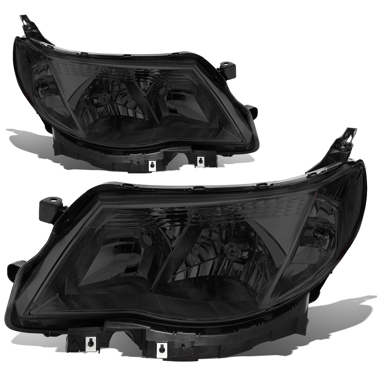 FAROS 09-13 SUBARU FORESTER - FITS MODELS W/ HALOGEN HEADLIGHTS ONLY - 9006 LOW BEAM / 9005 HIGH BEAM - SMOKE HOUSING / CLEAR CORNER