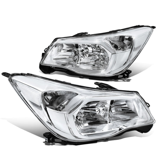 FAROS 14-16 SUBARU FORESTER - ONLY FITS MODELS W/ HALOGEN HEADLIGHTS - H11 LOW BEAM / 9005 HIGH BEAM / 7440 SIGNAL / 168 MARKER - CHROME HOUSING / CLEAR CORNER