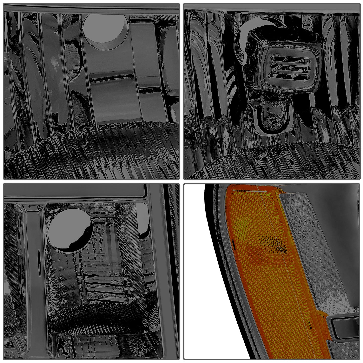 FAROS 07-13 GMC SIERRA 1500 / 07-14 GMC SIERRA 2500 HD / 07-14 GMC SIERRA 3500 HD - 9005 HIGH / H11 LOW / 194 MARKER - SMOKED / AMBER