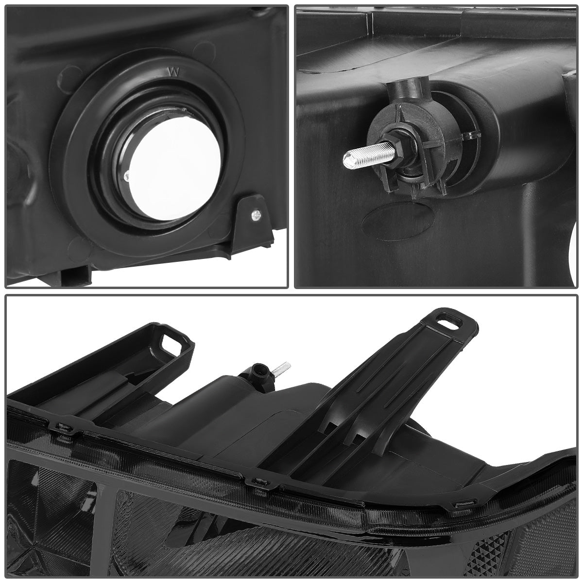 FAROS 07-13 GMC SIERRA 1500 / 07-14 GMC SIERRA 2500, 3500 - DOES NOT FIT 2007 CLASSIC OLD BODY STYLES - SMOKE HOUSING / CLEAR CORNER