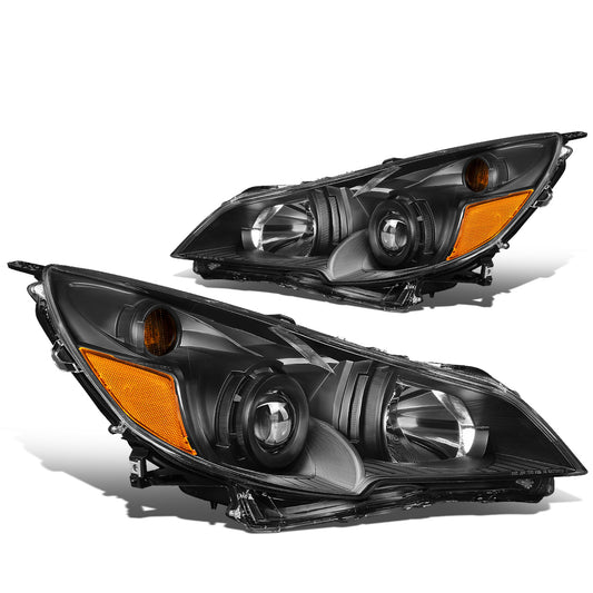 FAROS 10-14 SUBARU OUTBACK, LEGACY - PROJECTOR - 9005 HIGH BEAM / H1 LOW BEAM - BLACK HOUSING / AMBER CORNER