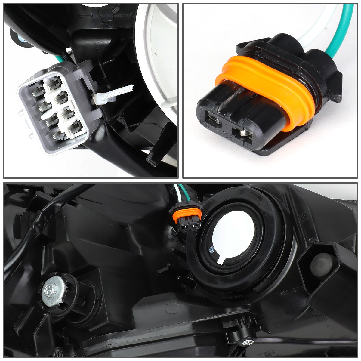 FAROS 10-14 SUBARU OUTBACK, LEGACY - PROJECTOR - 9005 HIGH BEAM / H1 LOW BEAM - BLACK HOUSING / CLEAR CORNER