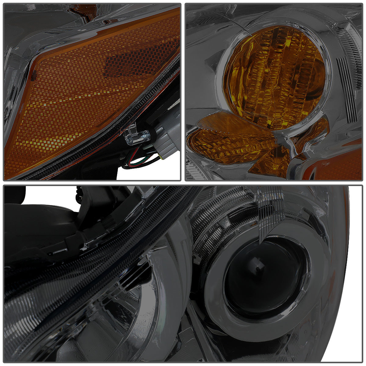 FAROS 10-14 SUBARU OUTBACK, LEGACY - PROJECTOR - 9005 HIGH BEAM / H1 LOW BEAM - SMOKE HOUSING / AMBER CORNER