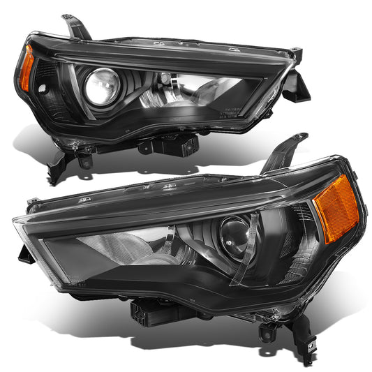 FAROS 14-20 TOYOTA 4RUNNER - PROJECTOR - H11 LOW BEAM / 9005 HIGH BEAM / 7444NA TURN SIGNAL - BLACK HOUSING / AMBER CORNER
