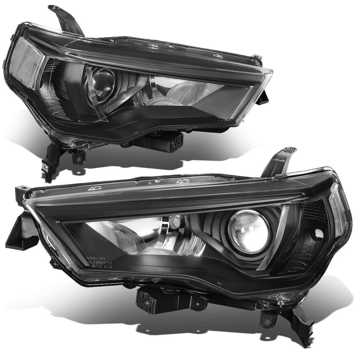 FAROS 14-20 TOYOTA 4RUNNER - PROJECTOR - H11 LOW BEAM / 9005 HIGH BEAM / 7444NA TURN SIGNAL - BLACK HOUSING / CLEAR CORNER