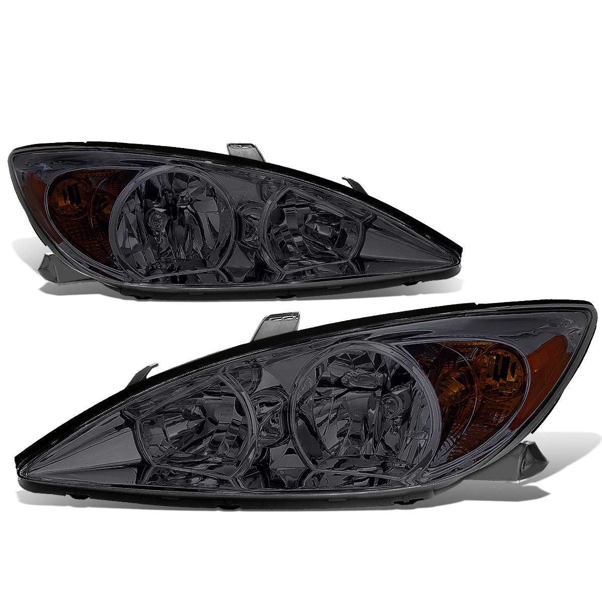 FAROS 02-04 TOYOTA CAMRY 4-DOOR - 9006 LOW BEAM / 9005 HIGH BEAM / 3457A TURN SIGNAL - CHROME HOUSING / AMBER CORNER