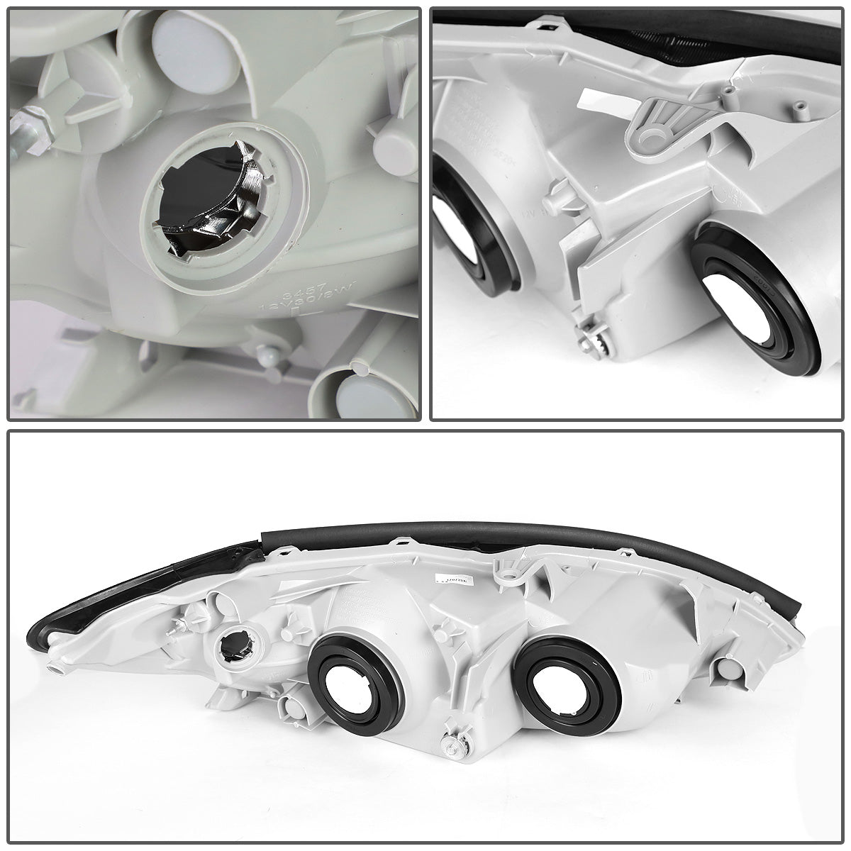 FAROS 02-04 TOYOTA CAMRY 4-DOOR - 9006 LOW BEAM / 9005 HIGH BEAM / 3457A TURN SIGNAL - SMOKE HOUSING / CLEAR CORNER