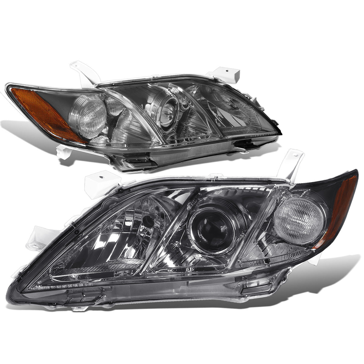 FAROS 07-09 TOYOTA CAMRY - H1 LOW BEAM / 9005 HIGH BEAM / 3457A TURN SIGNAL - SMOKE HOUSING / AMBER CORNER
