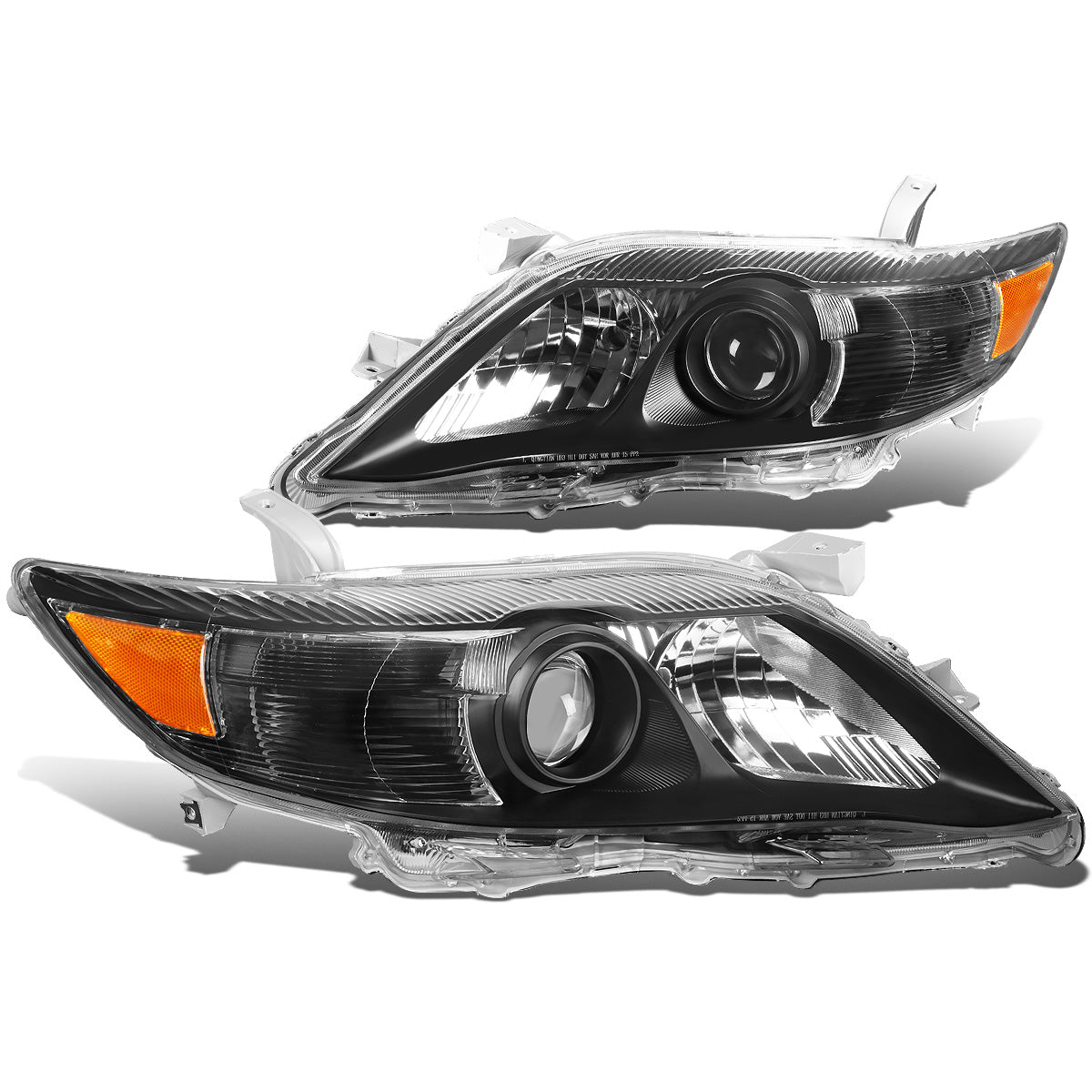 FAROS 10-11 TOYOTA CAMRY - PROJECTOR - H11 LOW BEAM / 9005 HIGH BEAM / 7440A TURN SIGNAL - BLACK HOUSING / AMBER CORNER