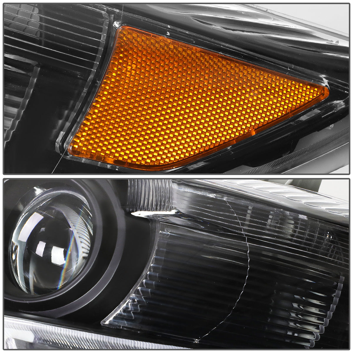 FAROS 10-11 TOYOTA CAMRY - PROJECTOR - H11 LOW BEAM / 9005 HIGH BEAM / 7440A TURN SIGNAL - BLACK HOUSING / AMBER CORNER