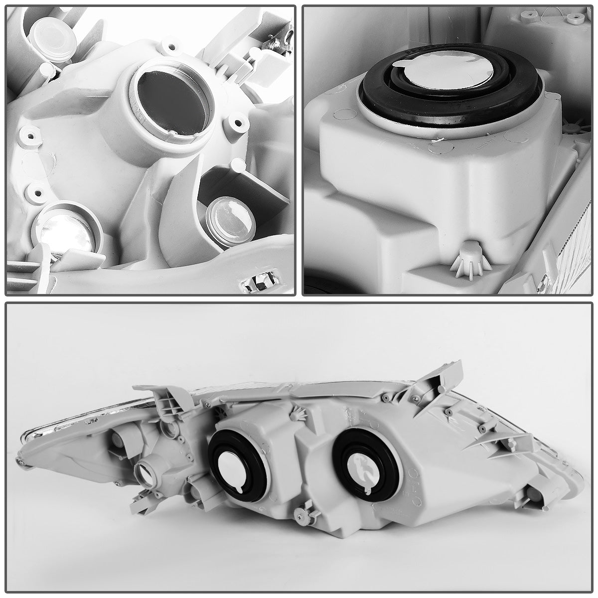 FAROS 10-11 TOYOTA CAMRY - PROJECTOR - H11 LOW BEAM / 9005 HIGH BEAM / 7440A TURN SIGNAL - BLACK HOUSING / CLEAR CORNER