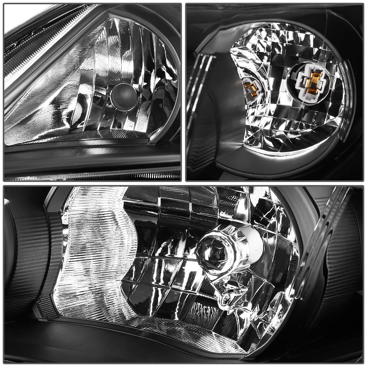 FAROS 11-13 TOYOTA COROLLA - 9006 LOW BEAM / 9005 HIGH BEAM / 3457A TURN SIGNAL - BLACK HOUSING / AMBER CORNER