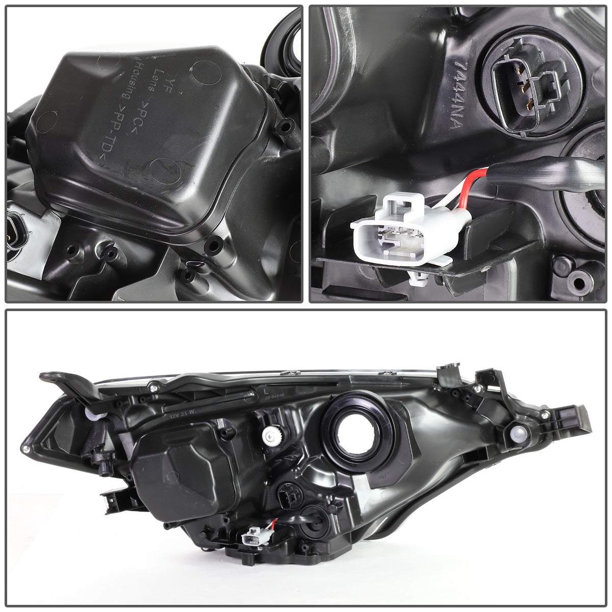 FAROS 14-16 TOYOTA COROLLA SEDAN - PROJECTOR - LED LOW BEAM / 9005 HIGH BEAM - 7444NA TURN SIGNAL - SMOKE HOUSING / AMBER CORNER