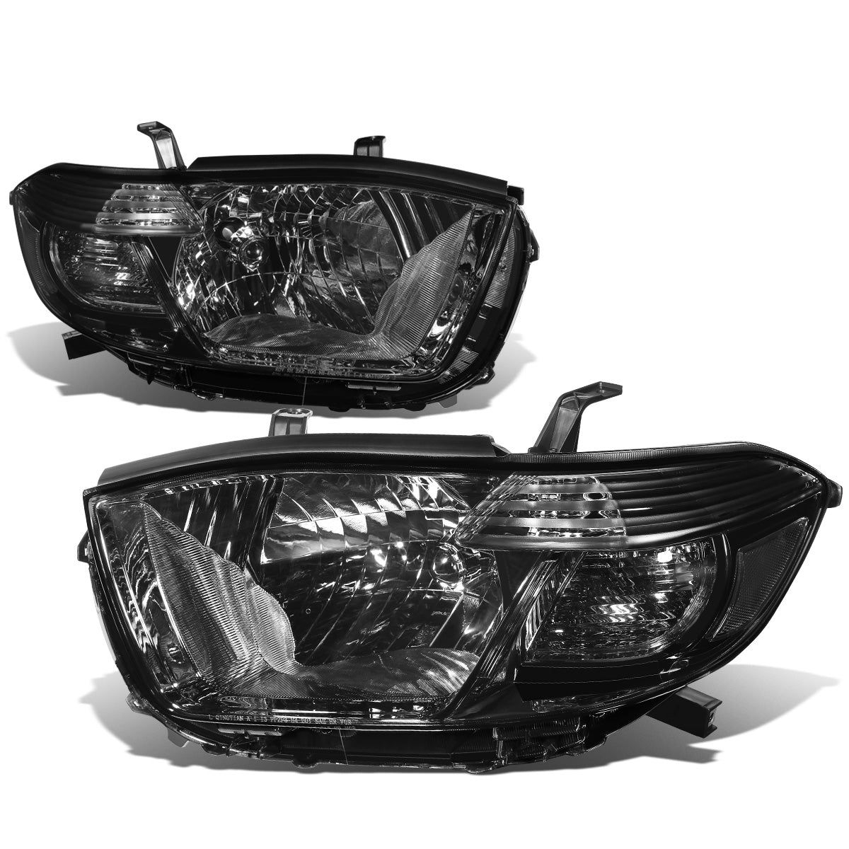 FAROS 08-10 TOYOTA HIGHLANDER - H4 LOW BEAM / HIGH BEAM / 7440A TURN SIGNAL - SMOKE HOUSING / CLEAR CORNER