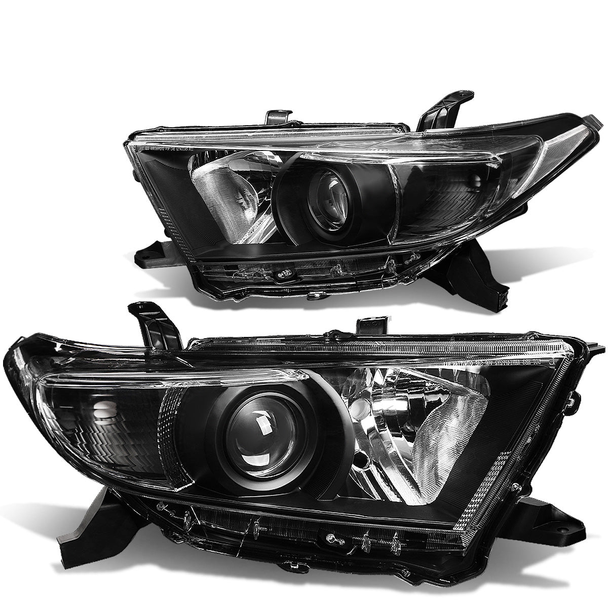 FAROS 11-13 TOYOTA HIGHLANDER - PROJECTOR - 9005 LOW BEAM / H11 HIGH BEAM / 3457A TURN SIGNAL - BLACK HOUSING / CLEAR CORNER