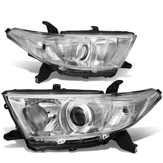 FAROS 11-13 TOYOTA HIGHLANDER - PROJECTOR - 9005 LOW BEAM / H11 HIGH BEAM / 3457A TURN SIGNAL - CHROME HOUSING / CLEAR CORNER