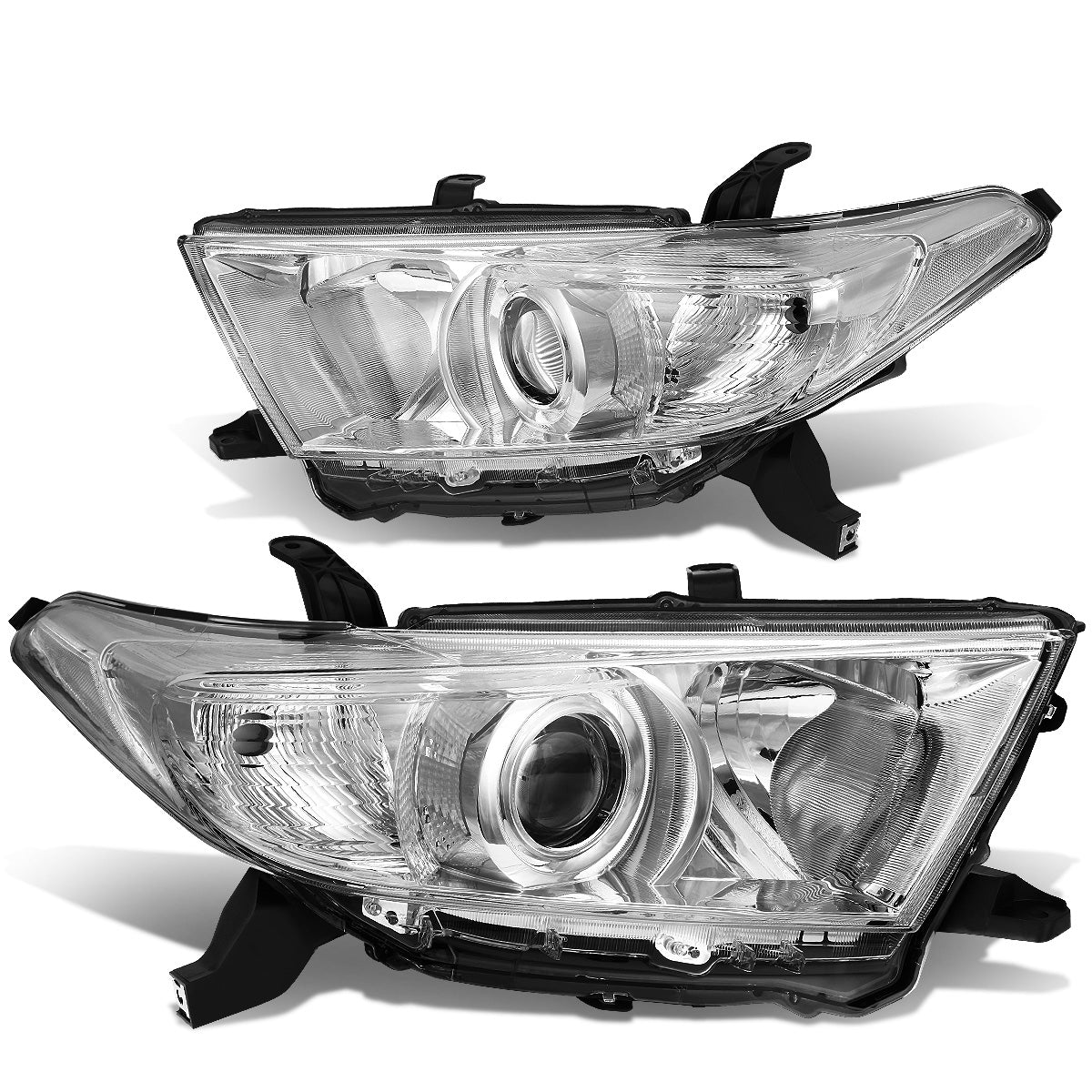 FAROS 11-13 TOYOTA HIGHLANDER - PROJECTOR - 9005 LOW BEAM / H11 HIGH BEAM / 3457A TURN SIGNAL - CHROME HOUSING / CLEAR CORNER