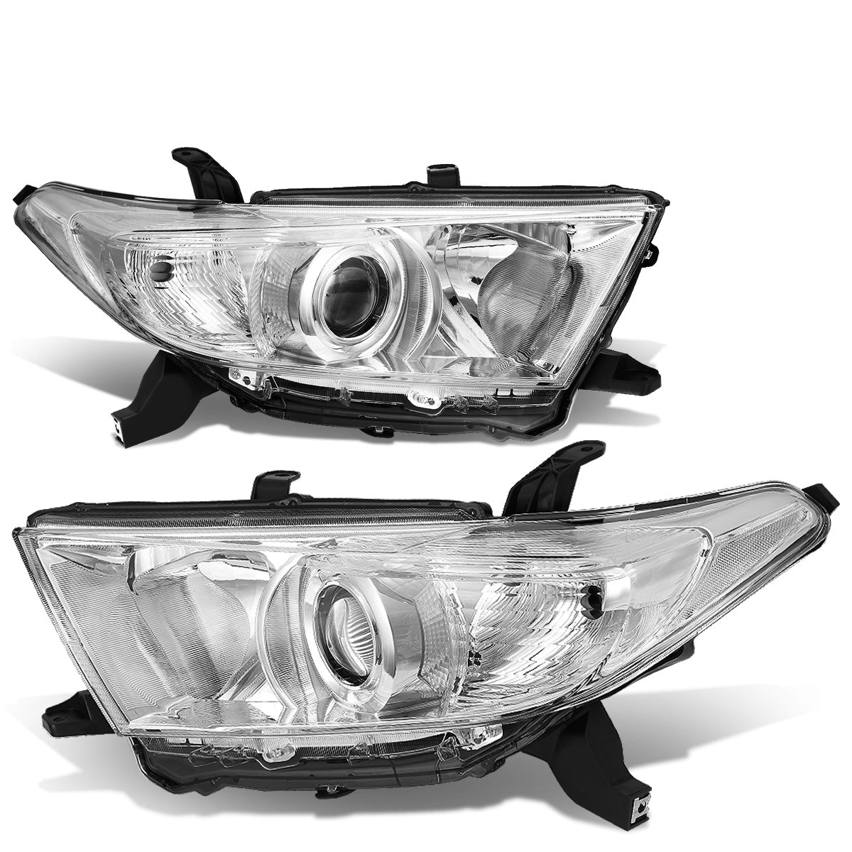 FAROS 11-13 TOYOTA HIGHLANDER - PROJECTOR - 9005 LOW BEAM / H11 HIGH BEAM / 3457A TURN SIGNAL - CHROME HOUSING / CLEAR CORNER