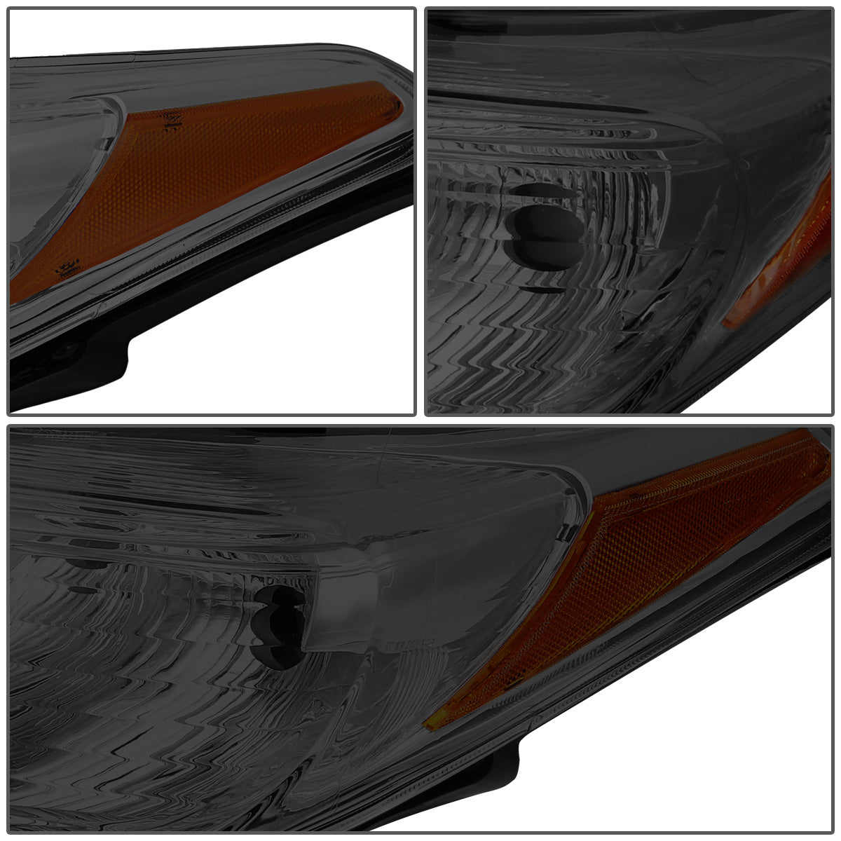 FAROS 11-13 TOYOTA HIGHLANDER - PROJECTOR - 9005 LOW BEAM / H11 HIGH BEAM / 3457A TURN SIGNAL - SMOKE HOUSING / AMBER CORNER