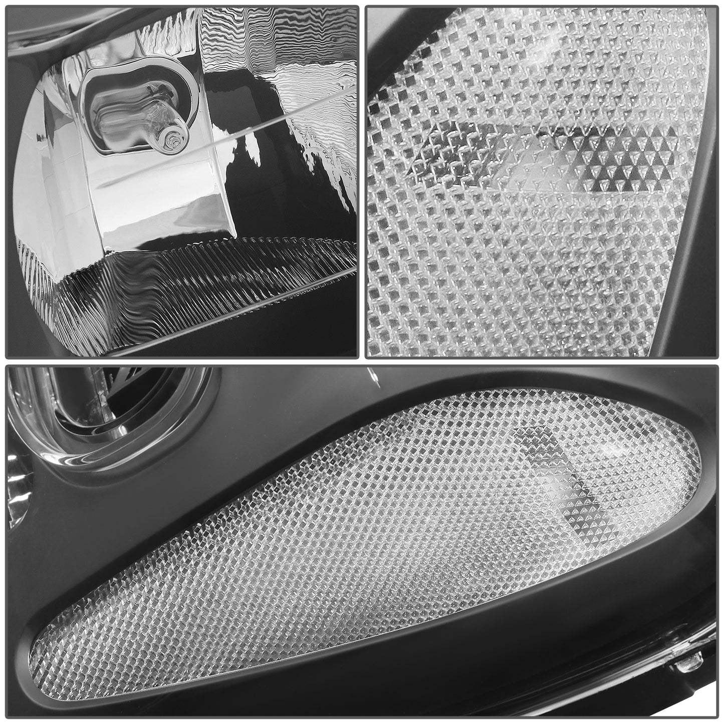 FAROS 02-09 CHEVY TRAILBLAZER / 02-05 TRAILBLAZER EXT - 9006 LOW BEAM / 9005 HIGH BEAM / 3757A TURN SIGNAL - BLACK HOUSING / CLEAR CORNER