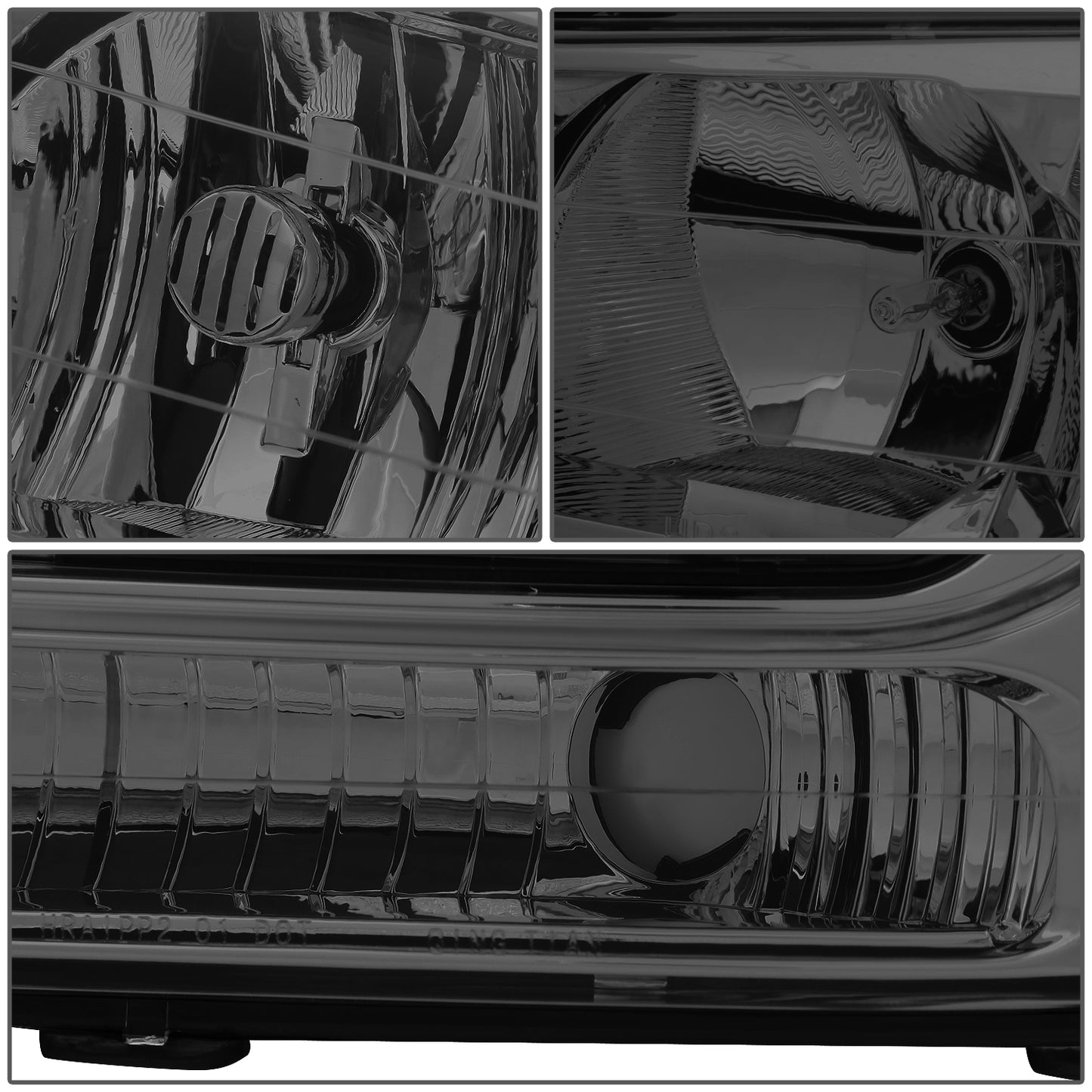 FAROS 02-09 CHEVY TRAILBLAZER / 02-05 TRAILBLAZER EXT - 9006 LOW BEAM / 9005 HIGH BEAM / 3757A TURN SIGNAL - SMOKE HOUSING / AMBER CORNER