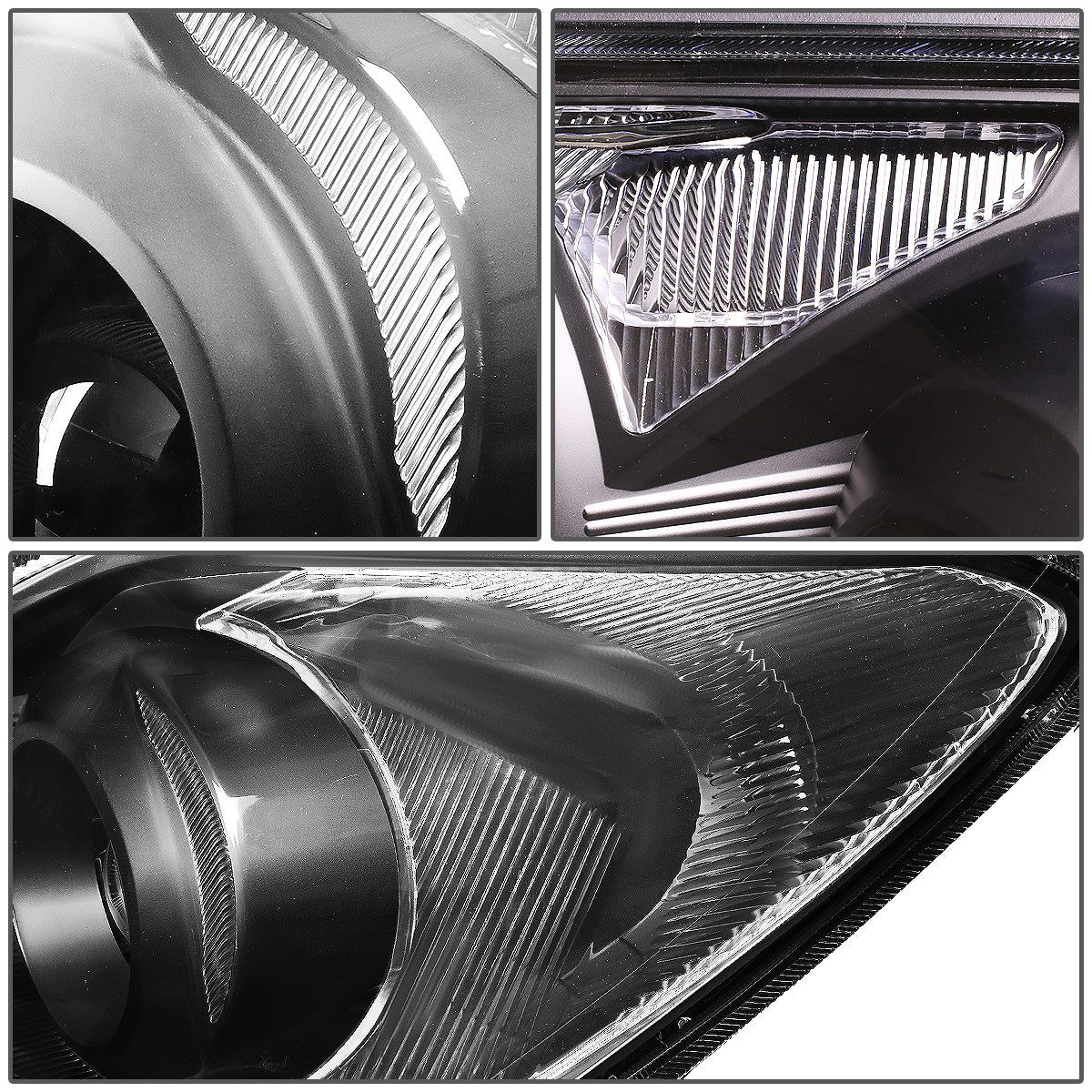 FAROS 09-12 TOYOTA RAV4 - PROJECTOR - H11 LOW BEAM / 9005 HIGH BEAM / 7443A TURN SIGNAL - BLACK HOUSING / CLEAR CORNER