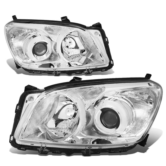 FAROS 09-12 TOYOTA RAV4 - PROJECTOR - H11 LOW BEAM / 9005 HIGH BEAM / 7443A TURN SIGNAL - CHROME HOUSING / CLEAR CORNER